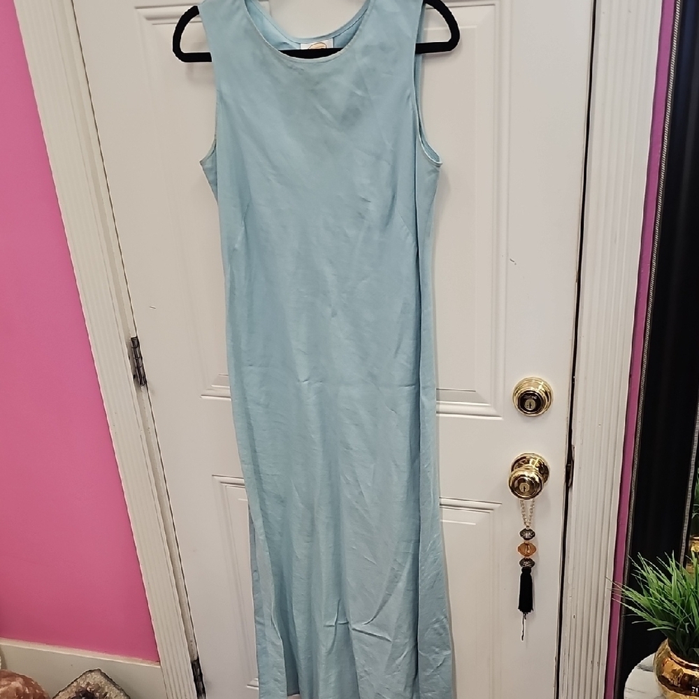 Talbots, Casual, Sleeveless, Maxi, Linen, Summer, Work, Office, Travel,Dress